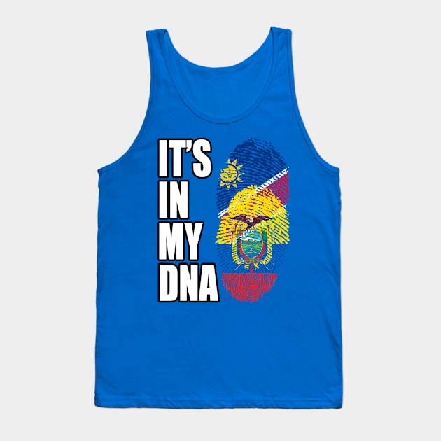 Ecuadorian And Namibian Mix DNA Flag Heritage Tank Top by Just Rep It!!